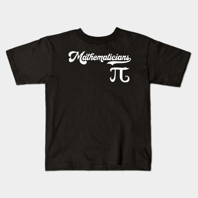 Mathematicians Retro Baseball Style - Pi Kids T-Shirt by Lyrical Parser